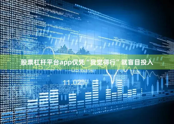 股票杠杆平台app仅凭“我觉得行”就盲目投入