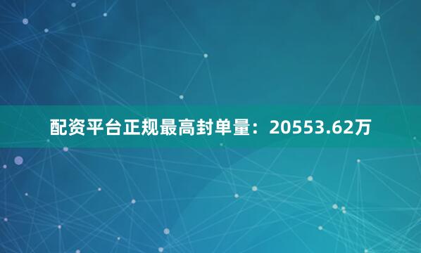 配资平台正规最高封单量：20553.62万